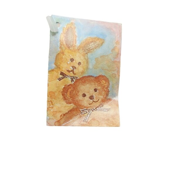 Flowers Inc Balloons White Teddy Bear Brown ribbon bow Stuffed Animal plush 7" - Picture 7 of 8